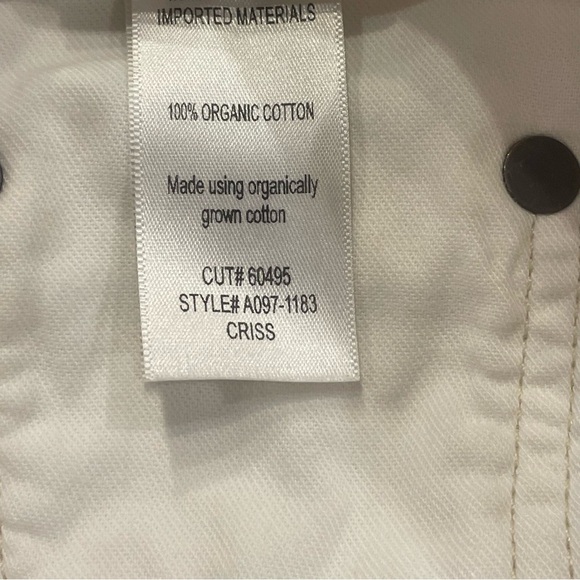 Agolde Criss Cross White Jeans Size 26 - Picture 10 of 13